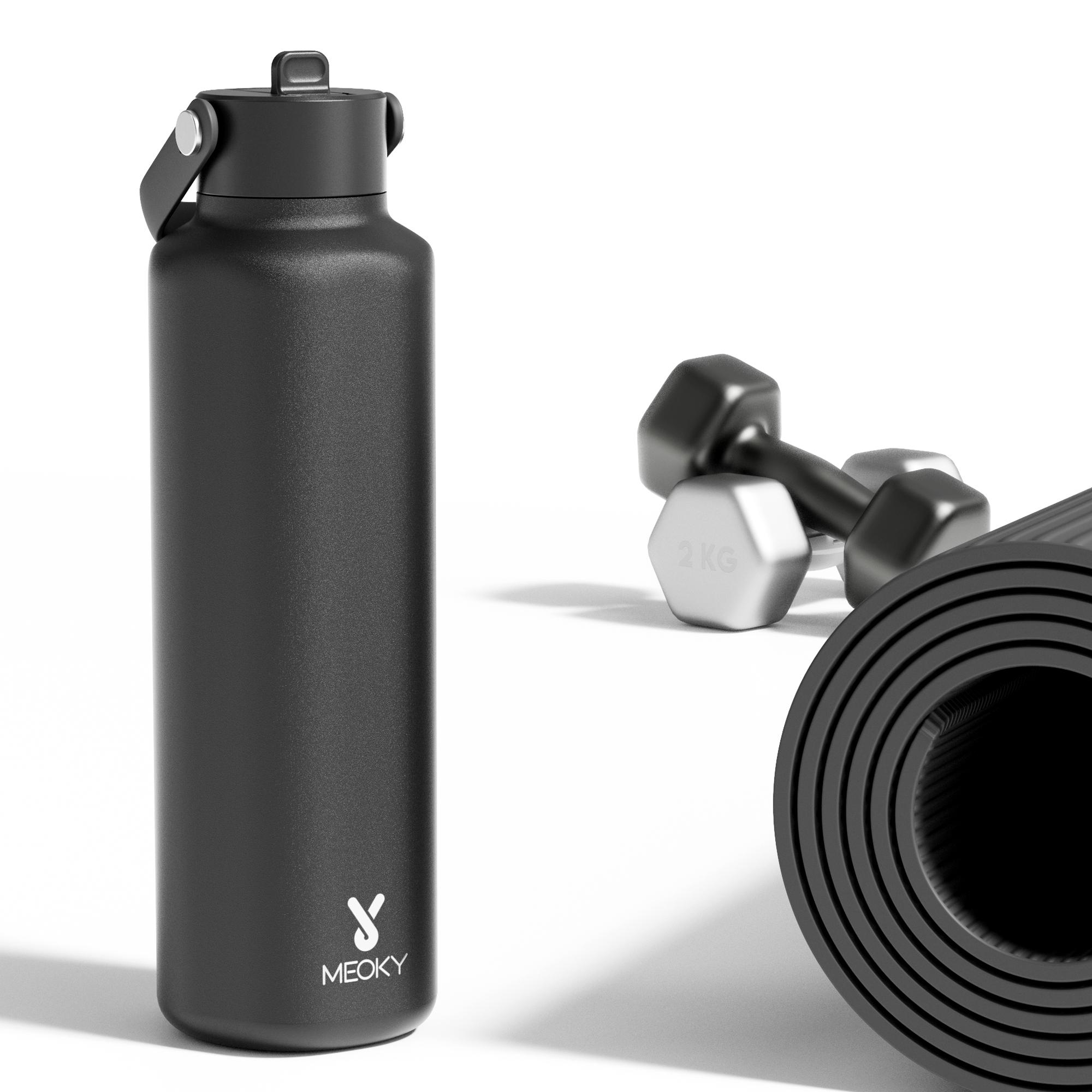 【Meoky 】24oz Hexagonal Stainless Steel Thermos Mug, Lightweight and Easy to carry, Soft Silicone Handle Design, Multifunctional Cup Lid, Non-slip and Leak-proof, Insulated For 8 Hours, Refrigerated For 24 hours,  office and travel