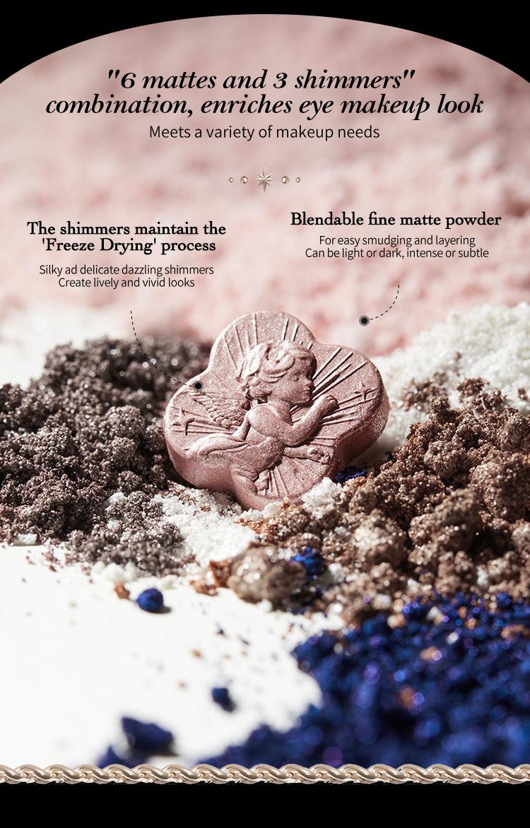 Flower Knows Little Angel Collection 9-Color Eyeshadow Palette, longlasting, matte, shimmer, silky, dealsforyoudays