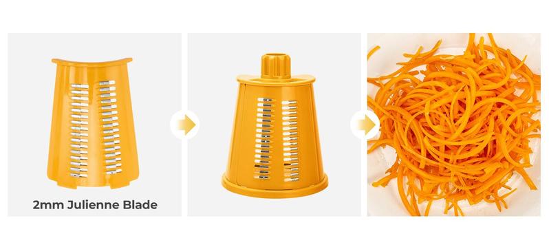 Retro 5-Blade Vegetable Chopper – Effortless Slicing, Grating & Dicing! Stainless Steel Kitchen Shredder Utensils with Rotary Cutter