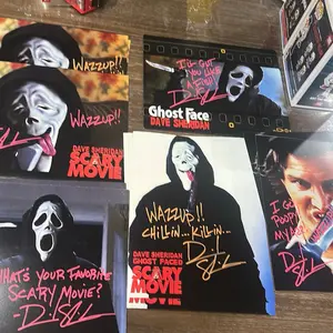 Funko Pop Scary Movie prints signed by Dave Sheridan