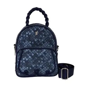 Loungefly Faux Denim Convertible Mini Backpack & Crossbody Bag