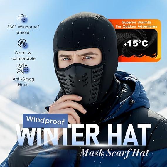 Fog-Free Winter Sport Balaclava, Anti Fog & Windproof Face Mask, Thermal Full-Face Head Cover for Cycling & Skiing