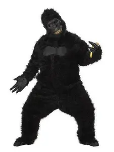 Black Gorilla Mascot - Faux Fur - Animal - Costume - One Size
