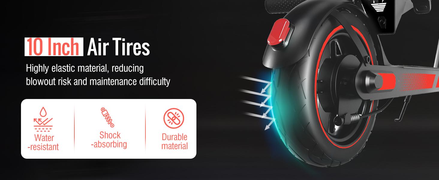 Long Range Commuter V10 Electric Scooter 10'' vacuumTires, 500W Motor 28 MPH Portable Folding Scooter ,28 Miles of Range , Application control adjustment function&cruise control,Daily commuting and children's leisure and entertainment