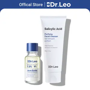 【On Sale】Dr.Leo Clear Skin Set: Oil Control Facial Cleanser + Drying Lotion Plus with 1.8% Encapsulated Salicylic Acid & Niacinamide for 24H Acne Relief