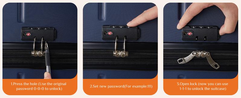 Luggage Spinner Wheels Lightweight Expandable Travel Hard Shell Suitcases with TSA Lock, Bronze Black, 3-PCS Set (20/24/28 inch)