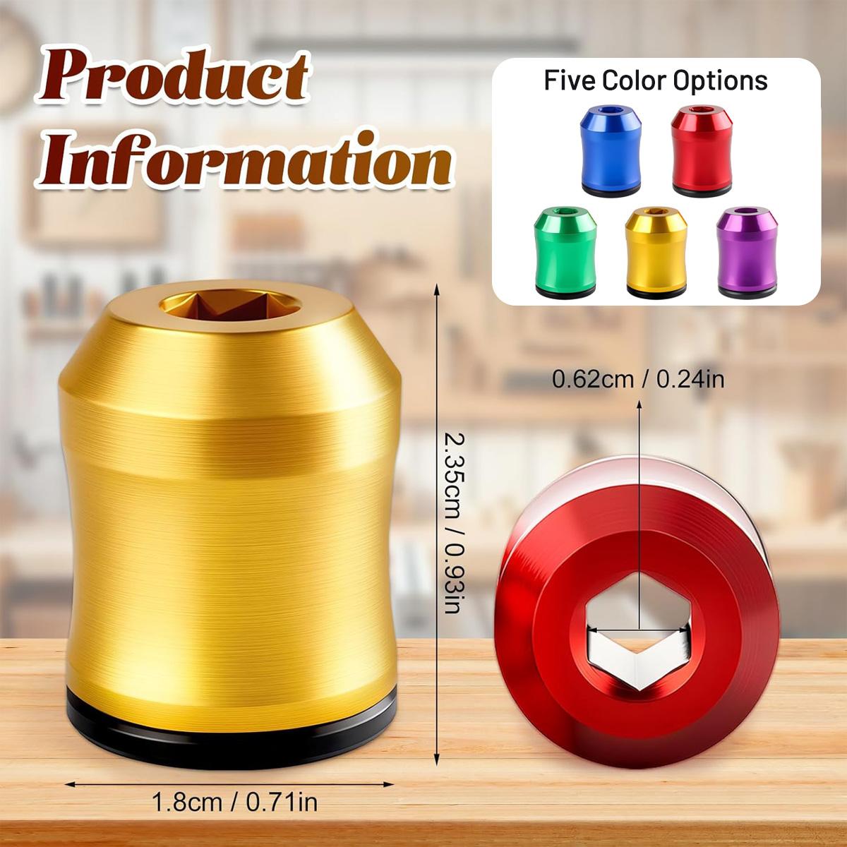 Strong Magnetic Screw Ring: 1/4 Inch/ 6.35 mm Universal Magnetic Screw Holder - Removable Magnetic Screwdriver Drill Bit Holder for Hex Screwdriver and Power Bits Gift for Thanksgiving, Christmas, New Year