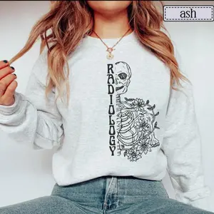Skeleton Radiology Sweatshirt, X-Ray Technologist Crewneck, Rad Tech Graduation & Appreciation Gift