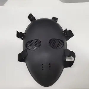 Tactical Mask Full-Face Protection with Mesh Visor & Tactical Vents Matte Black Design for Paintball Halloween Easter Costumes Durable Face Cover for Role-Play & Outdoor Activities