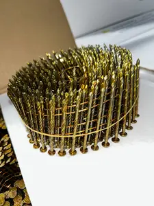 Wire Coil Pallet Nails 15° – 2" x .099 Screw Shank – 9M per Case – 35 Cases per Pallet – Collated Coil Framing Nails for Pallet & Crate Assembly - WILL CALL
