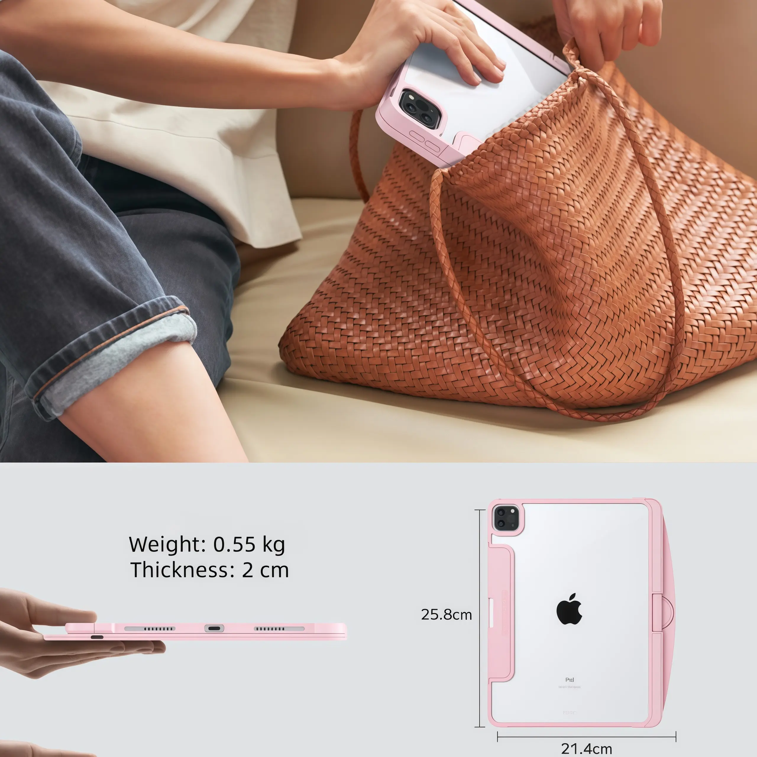 Fashionable Solid Color Series iPad KeyboardCase– Compatible with