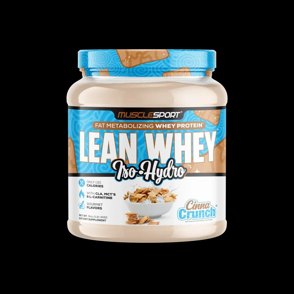 MuscleSport Whey Iso-Hydro Protein Powder 1LB - High-Quality Lean Protein Shake, Supplement Stack Ingredient for Athletes' Workout Support, Physique Goals & Muscle Mass Growth - Toasted Almond Flavor Fitness Supplement
