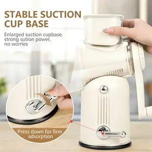 5-in-1 Hand Crank Rotary Cheese Grater with Handle, Strong Suction Base & Blade Storage Box – Ideal Time-Saving Modern Kitchen Gear for Foodies, Perfect for Fruit, Vegetables & Nuts Snack Utensils