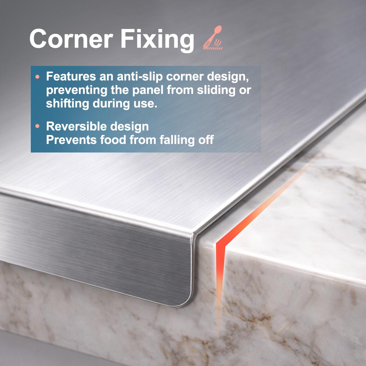 Titanium Cutting Board for Kitchen, 1 Count Durable Easy To Clean Titanium Chopping Board, Home Kitchen Cooking Accessories stainless premium knife Space-Saving Cutting Board Set Portable alloy plastic cutting board kit c ken cleaning cheese knife