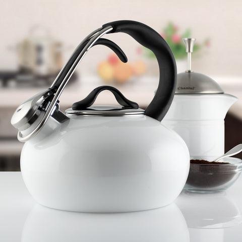 Enamel-on-Steel Classic Loop Traditional Teakettle (1.8 Qt.)