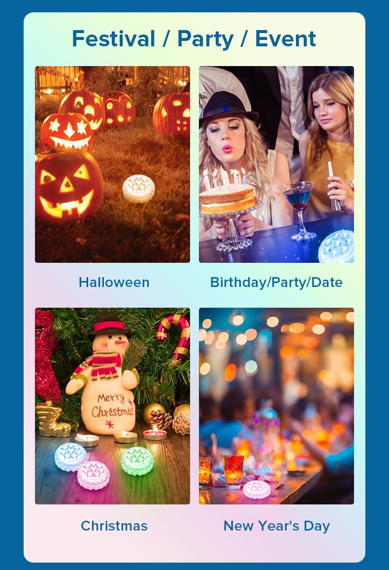 SANSI Poolside Light, Waterproof Color-Changing LED Light for Swimming Pool, Pond, Garden & Shower, Magnetic Mount, RF Remote, Battery-Powered Underwater Lighting Outdoor Decorative