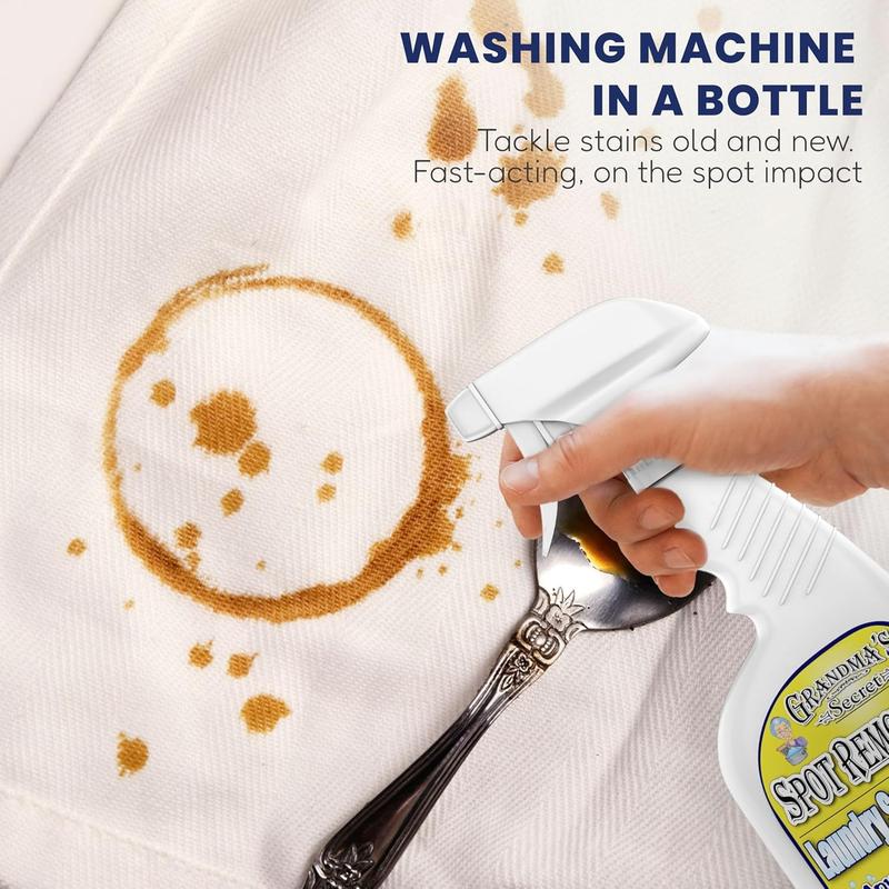 Grandma's Secret Spot Remover Laundry Spray -Chlorine, Bleach & Toxin-Free Stain Remover -  Oil, Paint, Blood & Pet Stains Household Cleaner Cleaning All-Purpose Scented