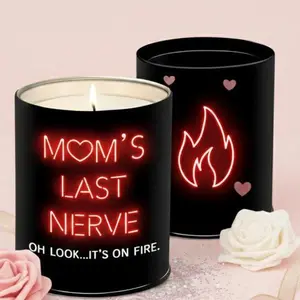 Mom’s Last Nerve Candle – Funny Mother's Day Gift for Mom, Unique Gift for Mom, Stepmom, Mother-in-Law, Aunt | 10oz Jar, Lavender Vanilla Aroma, Unique Decoration Ornaments, Gag Gifts for Women