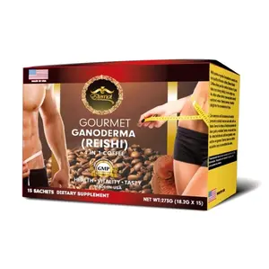 Eternal Spirit Beauty Gourment Ganoderma Reishi 4-in-1 Coffee 15 Sachets 0.64 Oz Each Light Roast For Energy Focus & Luxurious Experience