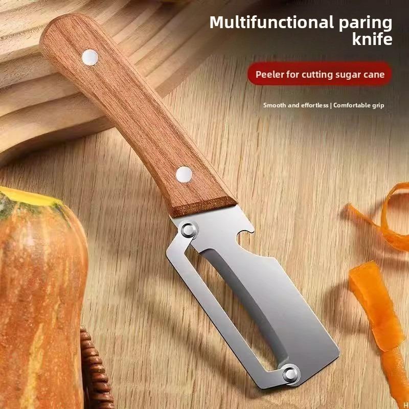 2PCS Kitchen Multi-Function Stainless Steel Thickened Fruit Peeler Knife for Sugar Cane and Pineapple Skin Removal Special Tool 2PCS Kitchen Multi-Function Stainless Steel Thickened Fruit Peeler Knife for Sugar Cane and Pineapple Skin Removal Special Tool