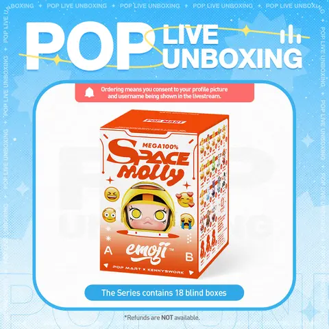 [POP NOW]MEGA SPACE MOLLY 100% × emoji？ Series POP MART