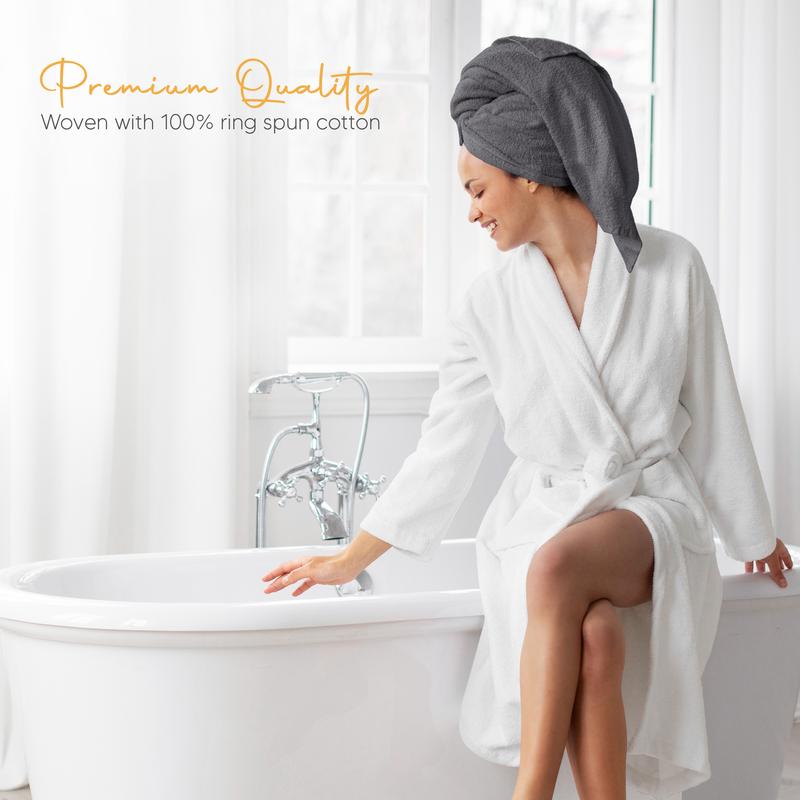 Utopia Towels 8 Piece Premium Towel Set 2 Bath 2 Hand & 4 Wash Cloths 600 GSM 100% Ring Spun Cotton Highly Absorbent for Bathroom Gym Hotel Spa Grey