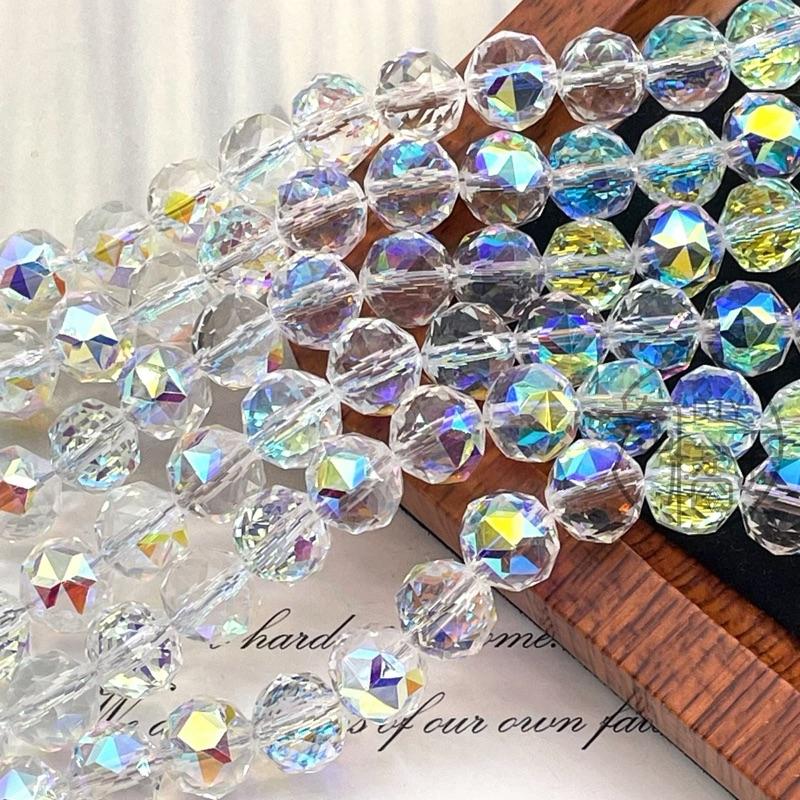 【 C006】 DIY Crystal Beads AB Color Faceted Teardrop & Rondelle Gemstone Loose Beads Bulk for Jewelry Making Necklace Bracelet Earring Kit