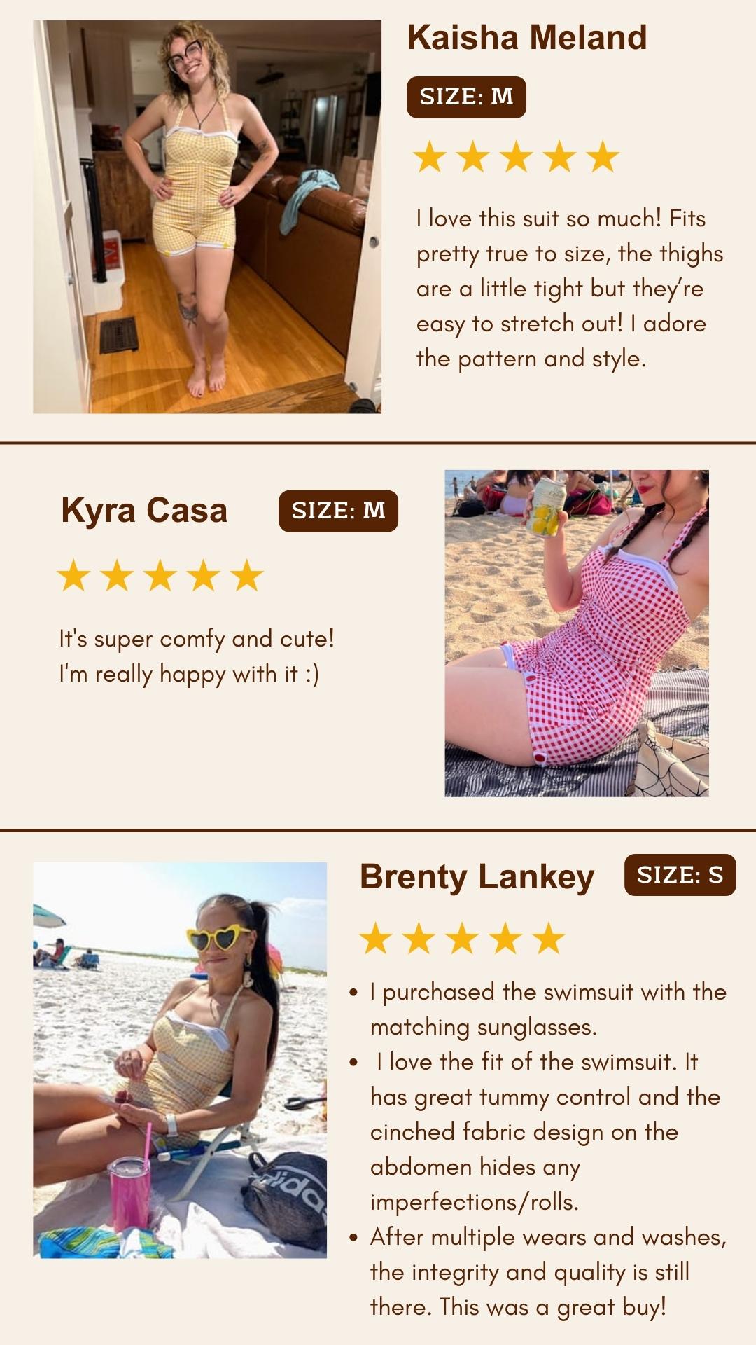 GINGHAM 1950S HALTER BOWKNOT ONE-PIECE WOMENSWEAR SWIMSUIT Swimoutfit Swimmingsuits