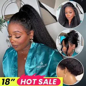Glueless Newborn Hairline Invisi Strap 360 Skin Lace Frontal Kinky Straight Wig Pre-Everything Natural Look Human Hair Wig SpringStatements