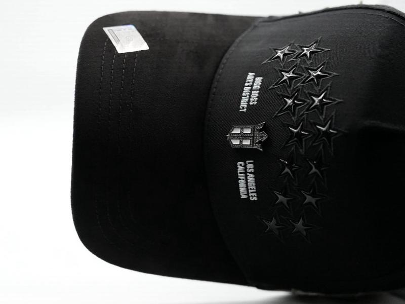Big Boss District Hat Unisex Black Baseball Cap with Star Design and ARTS DISTRICT Logo Unique Stand Out Style