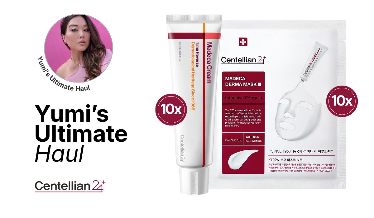 [TikTok Exclusive] [Centellian24] Yumi's Ultimate Haul | 10x Madeca Cream Time Reverse + 10x Intensive Formula Sheet Mask | Daily Hydrating Repair with Cica, Hyaluronic Acid & Radiance Boost | Korean Skincare Recovery Kit Derma