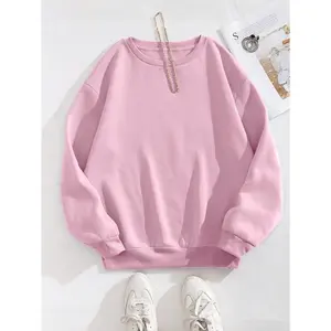 Fashion Casual Exercise Round Neck Sweater - Solid Color, Women's Top, Black Knitting Polyester, Comfortable Athletic Wear Collar Knitwear Womenswear Printed Fabric Activewear Crewneck Fitted Light Gray Long Sleeve