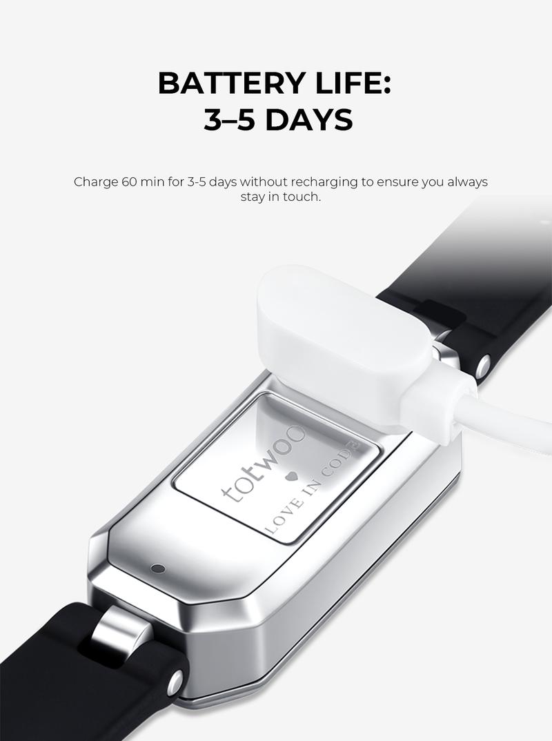 totwoo Morse Love Long Distance Touch Bracelets with Silicone Remote Vibration & Flash Sync Love Connect Gift for Couples Sun&Moon Women Jewelry