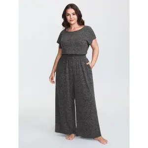 【Summer Turn-Up】Bloomchic Supersoft Ribbed Pockets Back-Tie Lounge Jumpsuit 2026 Summer Pick for Mother's Day