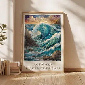 Acotar Valkyrie Print, Acotar Poster, I Am the Rock Poster, Nesta Archeron, Bookish Wall Art, Sarah J Maas (Unframed)