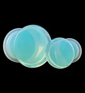 Opalite Single Flare Glass Plugs Opalite Single Flare Glass Plugs