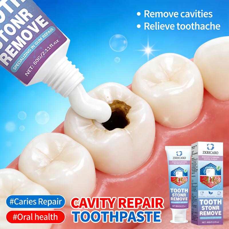 ZKRICARO Anti-Cavity Repair Toothpaste FDA Approved Oral Health Formula for Cavities Enamel Strengthening & Plaque Removal 2 Tubes for Best Results