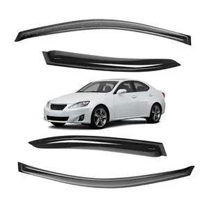 Tape-on For LexusIS250 IS350 2006-2012 & LexusIS-F 2008-2012 Window Visor- Black# Rain guard # Rainproof#Sun shade#UV Protection# Easy-Install# Vent Shades# Car Windshield# Car Weather Shields# Car Window Deflector Visor