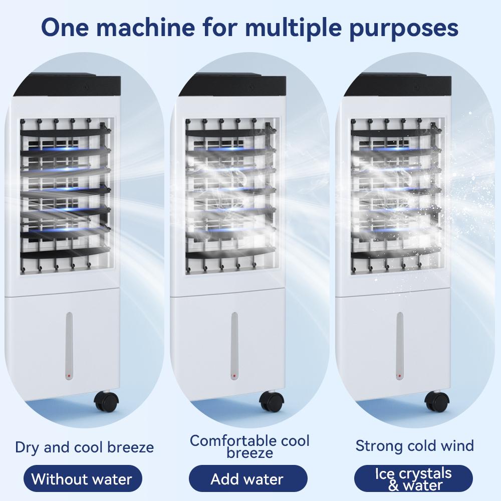 Summer Portable Air Cooler Lightweight 10L Evaporative Cooler Fan 3in1 Cooler with Remote Control&Humidifier,Air Cooling Fan for Room Home Office