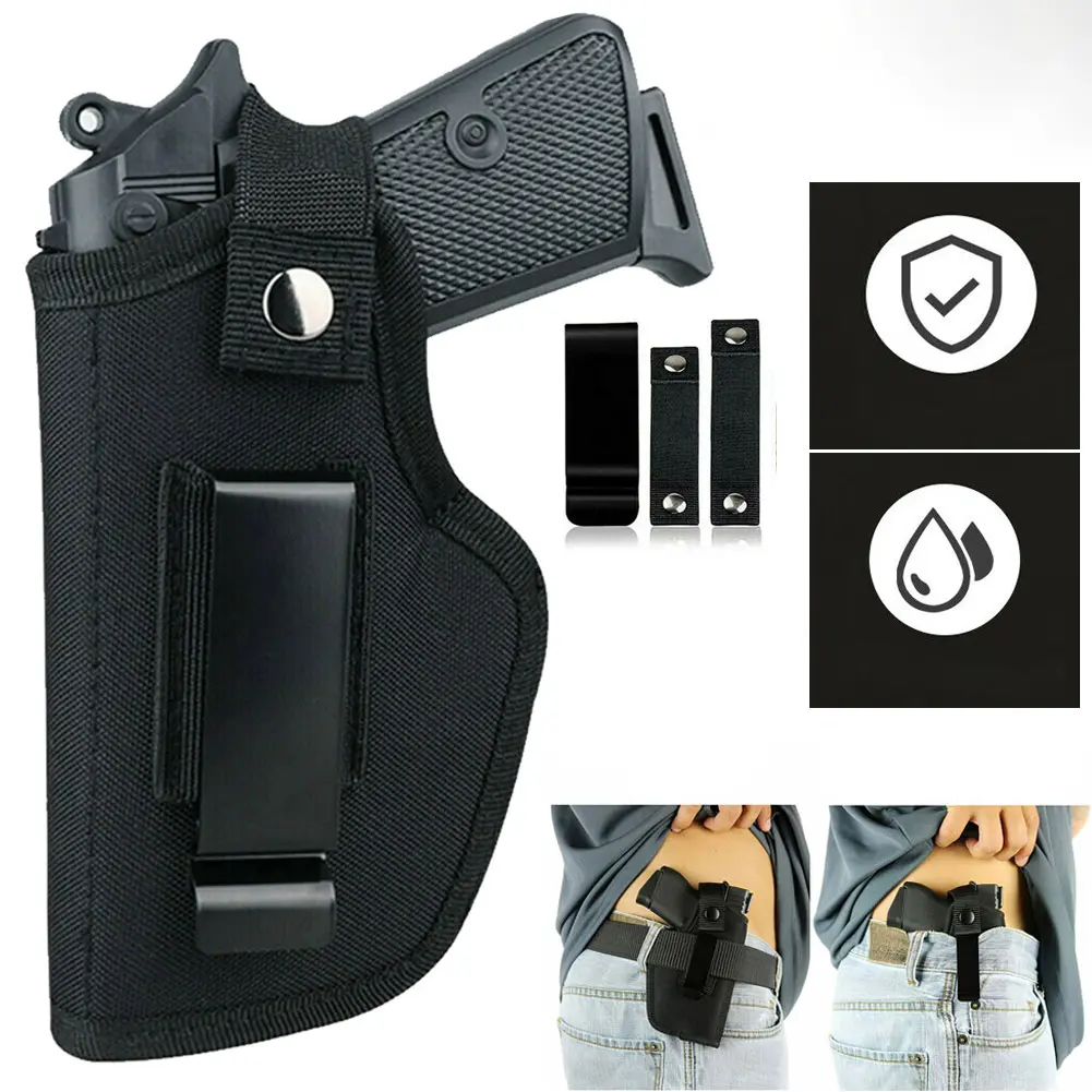 Tactical Equipment Universal Hybrid Gun Holster, Universal Fit, Left/Right Hand Compatible, IWB/OWB Carry for Daily & Tactical Use, Universal Hybrid Holster
