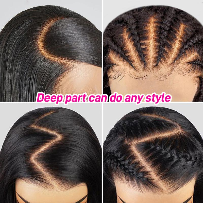MORE FACE Straight Lace Front Wigs Human Hair 13x4 13x6 Transparent Lace Frontal Wig Preplucked With Baby Hair