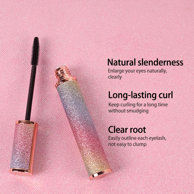 VIBELY 4D Silk Fiber Mascara Set & Waterproof Eyeliner Pencil Long Lasting No Clumping Full Thick Lashes Easy Apply Remove Perfect Gift for Makeup Lovers