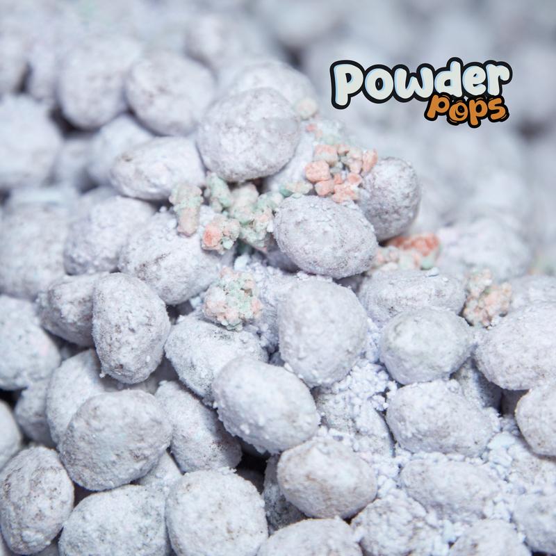 PowderPops Trio Pack Cotton Candy Gusher Bursts 6OZ + Sour Blue Raspberry 6OZ + Sour Watermelon 6OZ Viral Candy Snack - Sweet, Sour