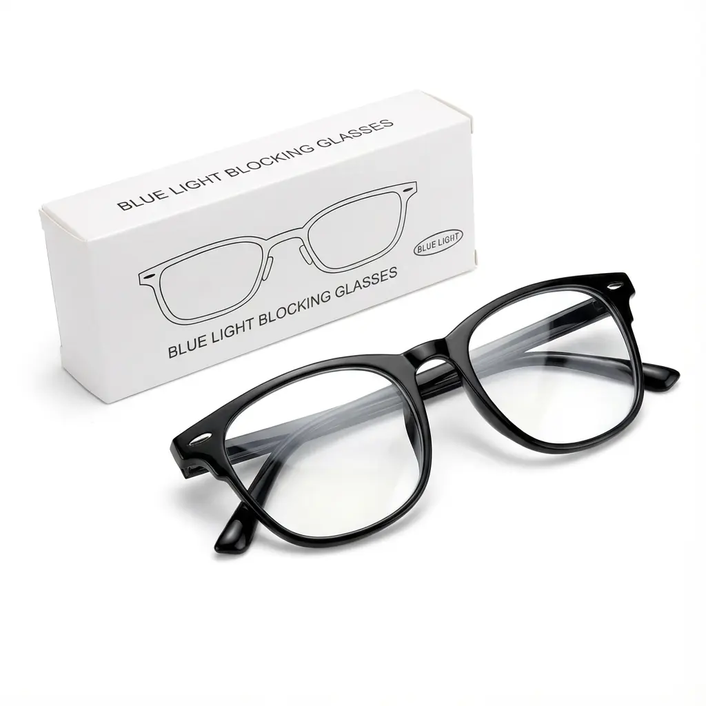 2026 Upgraded Unisex Full-Rim Polycarbonate Blue Light Blocking Glasses - Lightweight Sturdy Classic Black Frames, Anti-Glare UV Resistant Glasses for Office/Gaming, Stylish Daily Eyewear