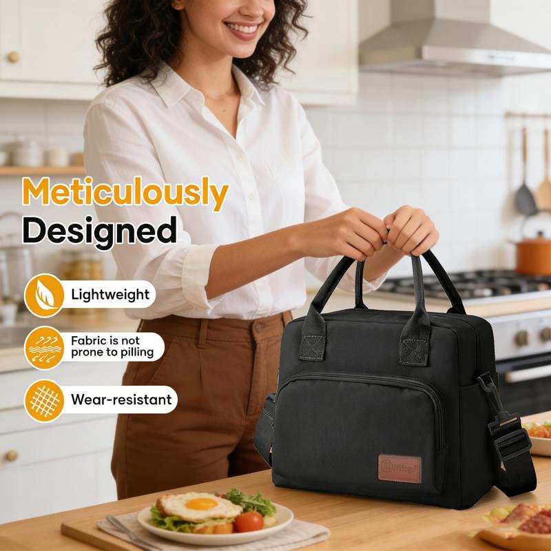 Nifogo Lunch Bag for Women Men - Large Insulated Reusable Cooler Tote, Water Resistant Portable for Work & Picnic