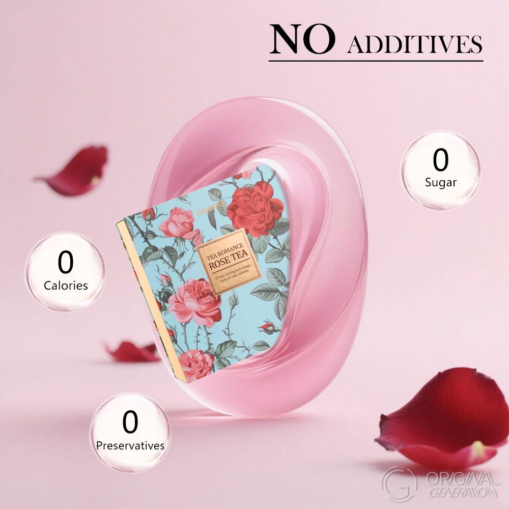 Beauty Tea Rose Romance Rose Tea 36g （2g×18pcs） Caffeine Free- All-Natural Beverage for a Soothing Evening Freeze Drying Rose
