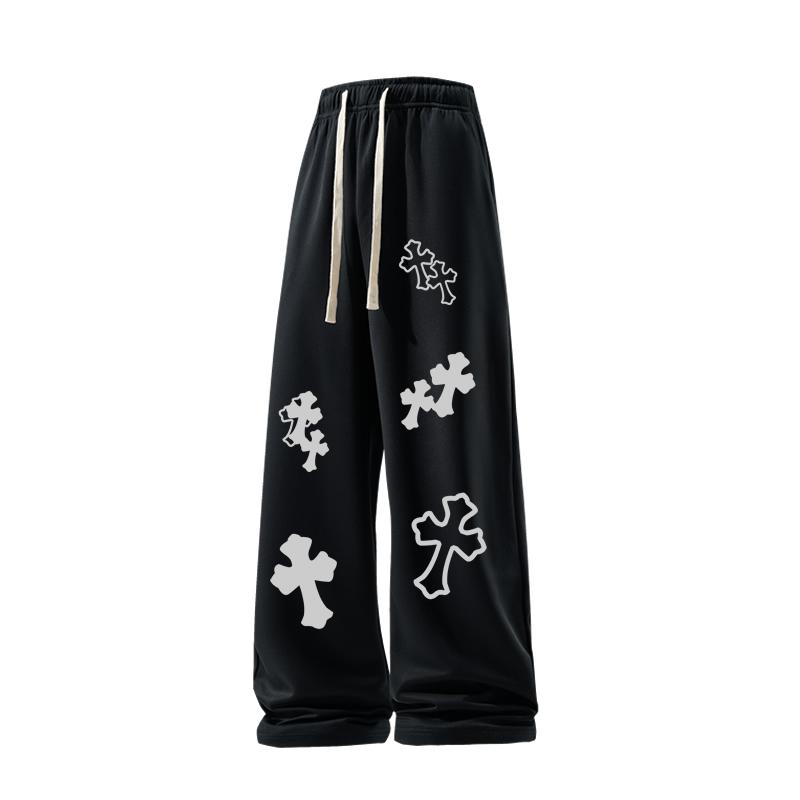 #Springfresh American style 60% pure cotton straight leg casual pants, durable for daily wear, multi-color neutral sports pants, classic printed sweatpants, sweeping pants #Springfresh American style 60% pure cotton straight leg casual pants, durable for daily wear, multi-color neutral sports pants, classic printed sweatpants, sweeping pants