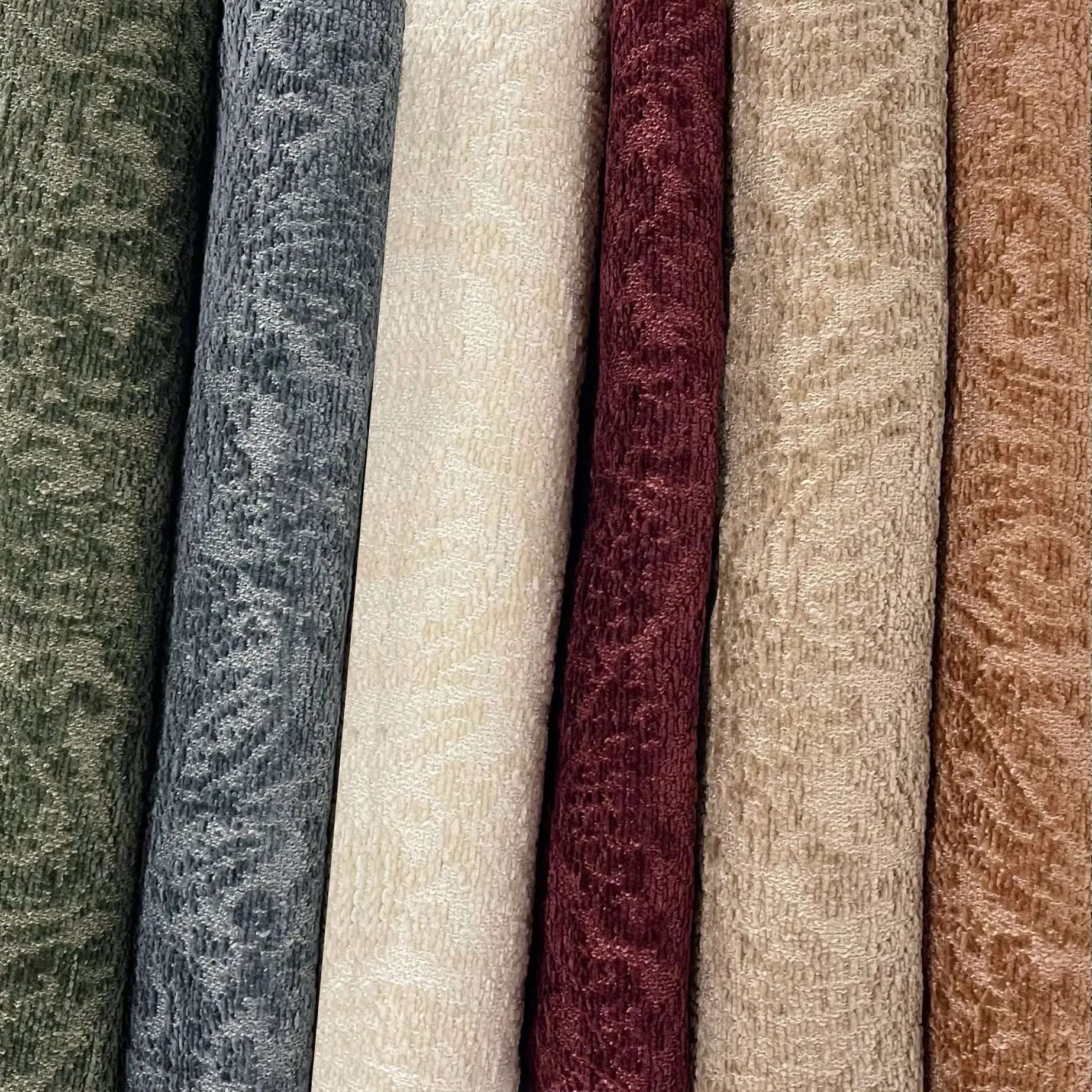 EVERLY - BOUCLE WRAP PAISLEY DESIGN JACQUARD UPHOLSTERY FABRIC BY THE YARD