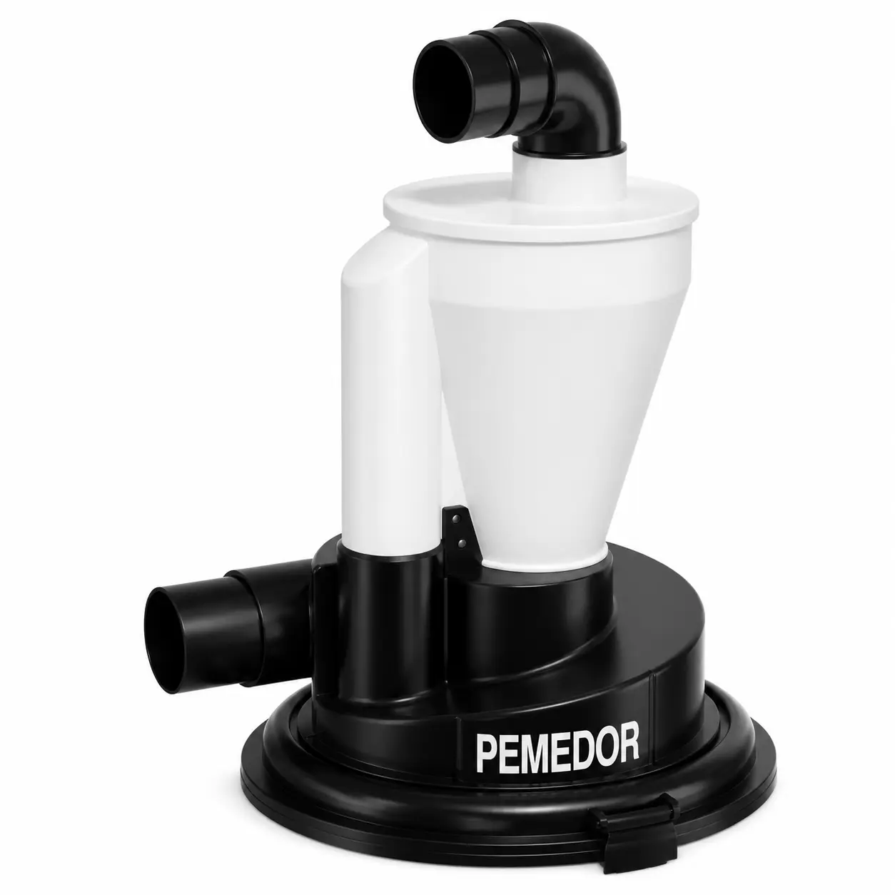 PEMEDOR 2.5 in Dual Cyclone Action Dust Separator for Shop Vac, Plastic Woodworking Pre-Separator for Woodworkers, Fits Standard US Buckets, Includes 1m Hose