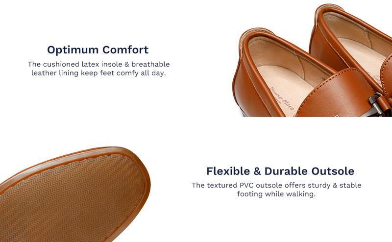 Bruno Marc Men's Classic Casual Horsebit Loafers